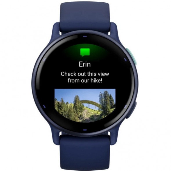 Умные часы Garmin Vivoactive 5, синие с металлически-синим безелем и силиконовым ремешком 010-02862-12 в Томске