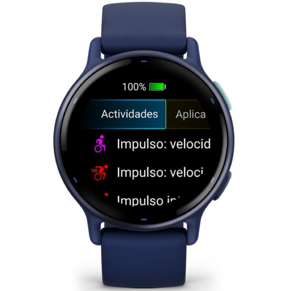 Умные часы Garmin Vivoactive 5, синие с металлически-синим безелем и силиконовым ремешком 010-02862-12 в Томске
