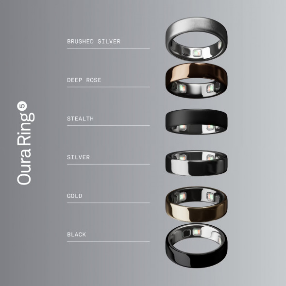 Умное кольцо Oura Ring 5 (размер 7), матовое серебро/Brushed Silver в Томске