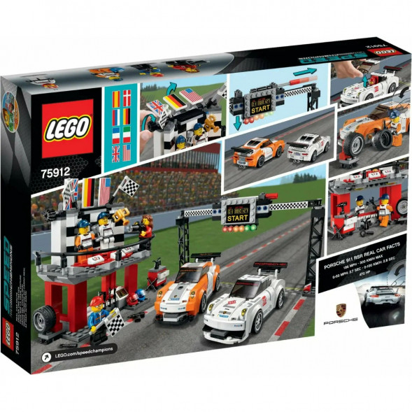 Конструктор LEGO Speed Champions 75912 Финишная линия гонки Porsche 911 GT в Томске