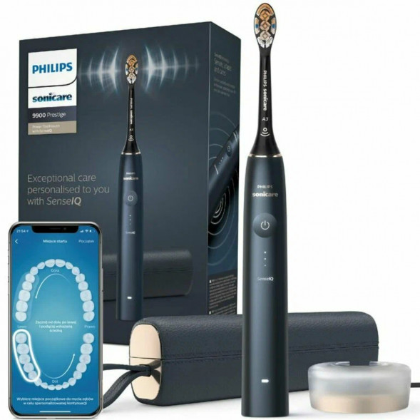 Звуковая зубная щетка Philips Sonicare 9900 Prestige HX9992, темно-синий в Томске