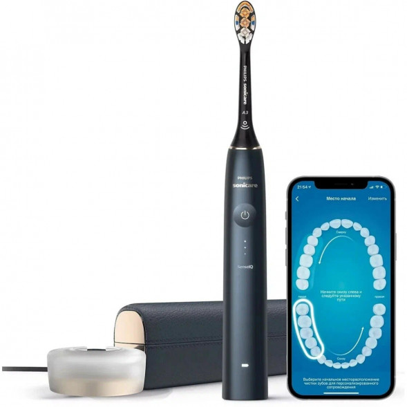 Звуковая зубная щетка Philips Sonicare 9900 Prestige HX9992, темно-синий в Томске