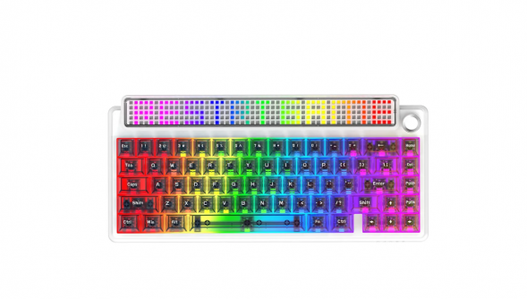 Беспроводная игровая механическая клавиатура Ajazz Pixel 68, 8K, Hot-Swap, RGB, с матричным LED экраном в Томске