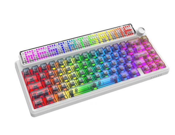 Беспроводная игровая механическая клавиатура Ajazz Pixel 68, 8K, Hot-Swap, RGB, с матричным LED экраном в Томске