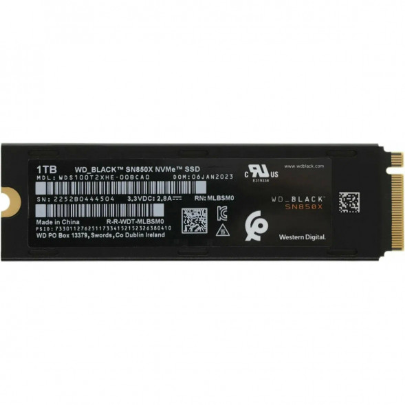 SSD накопитель Western Digital WD Black SN850X NVMe, 1TB (WDS100T2XHE) в Томске