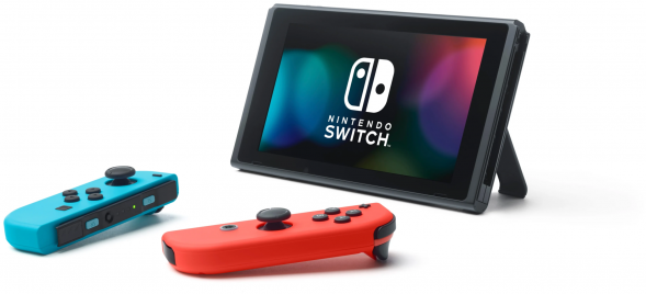 Игровая приставка Nintendo Switch rev.2 32 ГБ, красный/синий в Томске