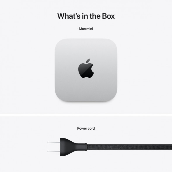 Компьютер Apple Mac mini M4 2024 (MU9D3) (10 Core GPU, 16ГБ, 256ГБ SSD, Apple, macOS), серебристый в Томске