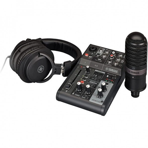 Микшер для стриминга Yamaha AG03MK2 LSPK Live Stream Black с аксессуарами в Томске