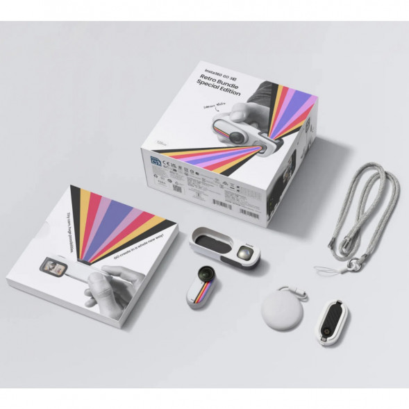Экшн-камера Insta360 Go 3S Retro Bundle Special Edition 64ГБ, White в Томске