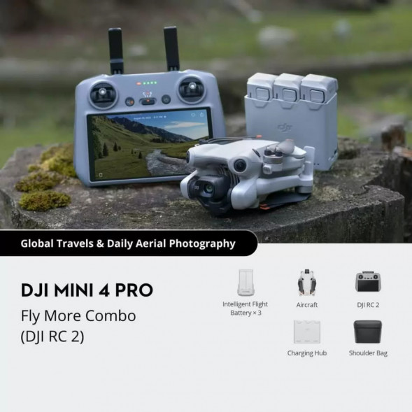Квадрокоптер DJI Mini 4 Pro Fly More Combo (DJI RC 2) в Томске