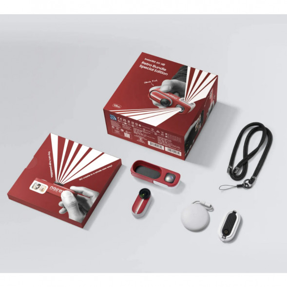 Экшн-камера Insta360 Go 3S Retro Bundle Special Edition 128ГБ, Red в Томске