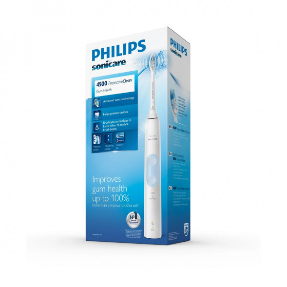Электрическая звуковая зубная щетка Philips Sonicare ProtectiveClean 4500, White в Томске