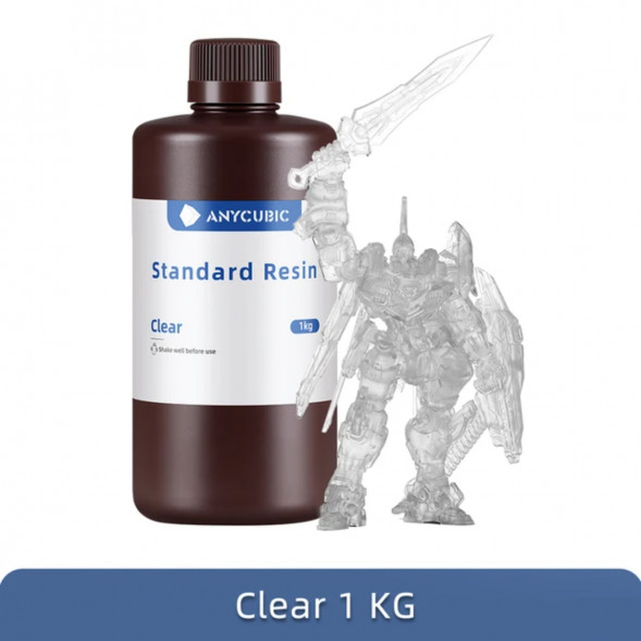 Фотополимерная смола Anycubic Standard Resin для 3D принтера Прозрачная (Clear), 1 кг в Томске